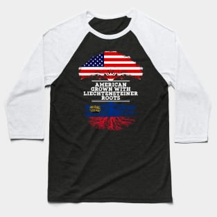 American Grown With Liechtensteiner Roots - Gift for Liechtensteiner From Liechtenstein Baseball T-Shirt